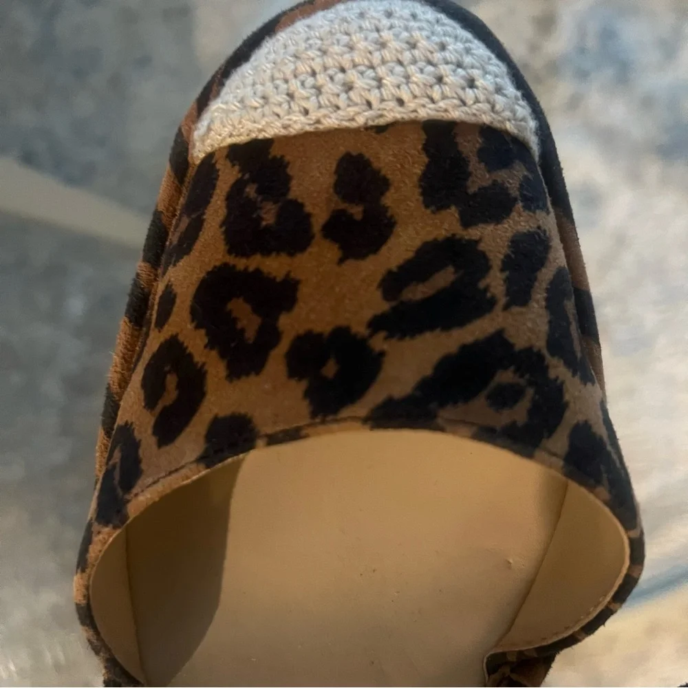 Leopard Print Wedge Sandals